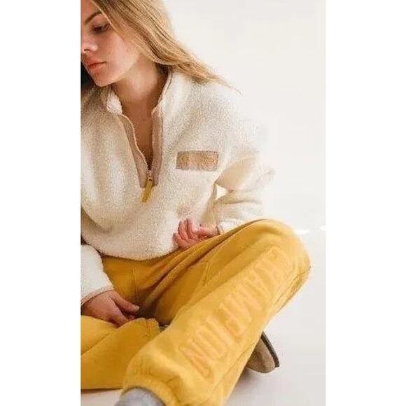 Champion Jacket Exclusive Sherpa Half-Zip Cropped Fleece Size XS Women's White - Picture 2 of 11